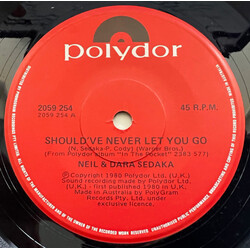 Neil Sedaka / Dara Sedaka Should've Never Let You Go USED VINYL 7INCH 45 RPM SINGLE
