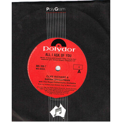 Cliff Richard / Sarah Brightman / Andrew Lloyd Webber All I Ask Of You USED VINYL 7INCH SINGLE 45 RPM