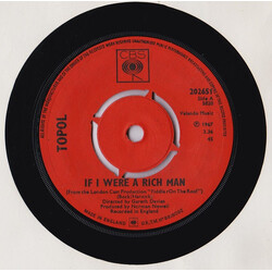 Topol If I Were A Rich Man USED VINYL 7INCH SINGLE 45 RPM