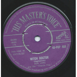 Don Lang And His Frantic Five Witch Doctor Vinyl 7" USED