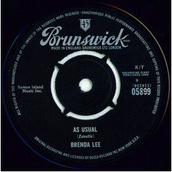 Brenda Lee As Usual / Lonely Lonely Lonely Me Vinyl 7" USED