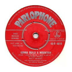 Matt Monro Gonna Build A Mountain Vinyl 7" USED