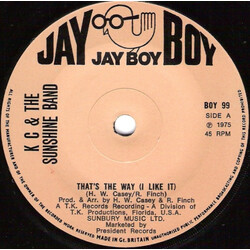 KC & The Sunshine Band That's The Way (I Like It) USED VINYL 7INCH 45 RPM SINGLE