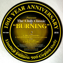 Mystic Matt / Anthill Mob Burning USED VINYL 12INCH LIMITED EDITION PICTURE DISC