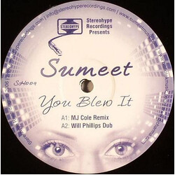 Sumeet You Blew It USED VINYL 12INCH 33 S RPM