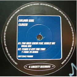 Colour Girl Closer USED VINYL 12INCH 33 S RPM LIMITED EDITION PROMO TEST PRESSING