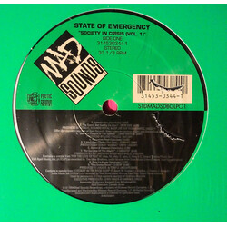 Various State Of Emergency - Society In Crisis (Vol. 1) Vinyl LP USED