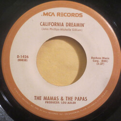 The Mamas & The Papas California Dreamin' / Twelve Thirty USED VINYL 7INCH 45 RPM SINGLE