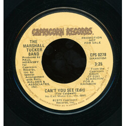 The Marshall Tucker Band Can't You See USED VINYL 7INCH 45 RPM SINGLE PROMO STEREO MONO