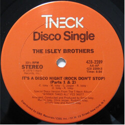 The Isley Brothers It's A Disco Night (Rock Don't Stop) (Parts 1 & 2) / Ain't Givin' Up No Love Vinyl 12" USED