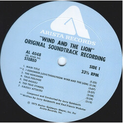 Jerry Goldsmith The Wind And The Lion (Original Motion Picture Soundtrack) Vinyl LP USED