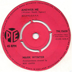 Mark Wynter Answer Me Vinyl 7" USED