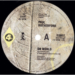 Paul Rutherford Oh World USED VINYL 12INCH 45 RPM