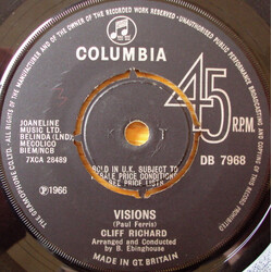 Cliff Richard Visions USED VINYL 7INCH 45 RPM SINGLE