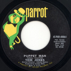 Tom Jones Puppet Man / Resurrection Shuffle USED VINYL 7INCH 45 RPM SINGLE STYRENE