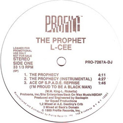 The Prophet L-Cee The Prophecy / Ace Of S.P.A.D.E / SMPTE Got It Locked USED VINYL 12INCH PROMO 33 S RPM