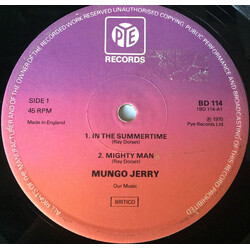 Mungo Jerry In The Summertime USED VINYL 12INCH 45 RPM