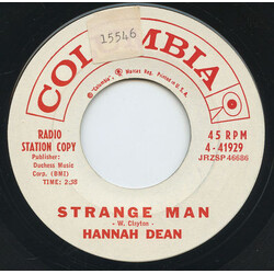 Hannah Dean Strange Man USED VINYL 7INCH 45 RPM PROMO