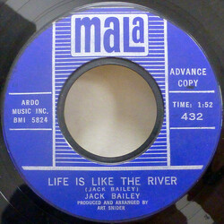 Jack Bailey (2) Life Is Like The River USED VINYL 7INCH 45 RPM PROMO STYRENE