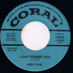 Andy Rose (5) I Can't Forget You USED VINYL 7INCH 45 RPM SINGLE