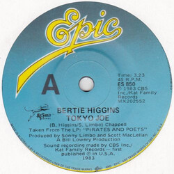 Bertie Higgins Tokyo Joe / Beneath The Island Lights USED VINYL 7INCH SINGLE STEREO