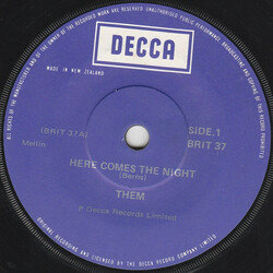 Them (3) Gloria / Here Comes The Night USED VINYL 7INCH 45 RPM SINGLE