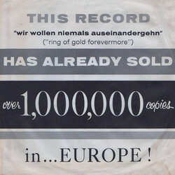 Heidi Brühl Ring Of Gold Forever More (Wir Wollen Niemals Auseinandergeh'n) / Immer Will Ich Dir Gehören (I'll Belong To You Forever) USED VINYL 7INCH