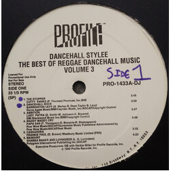 Various Dancehall Stylee (The Best Of Reggae Dancehall Music Vol. 3) Vinyl LP USED