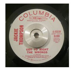 Jackie Thompson Fool On The Hill / Got To Right The Wrongs USED VINYL 7INCH SINGLE 45 RPM PROMO
