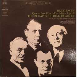 Ludwig van Beethoven / Budapest String Quartet Quartet No. 13 In B-flat Major, Op. 130 Vinyl LP USED