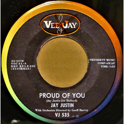 Jay Justin Proud Of You USED VINYL 7INCH 45 RPM