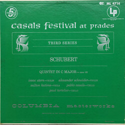 Franz Schubert / Isaac Stern / Alexander Schneider / Milton Katims / Pablo Casals / Paul Tortelier Quintet In C Major, Op. 163 Vinyl LP USED