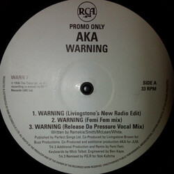 A.K.A. Warning USED VINYL 12INCH PROMO