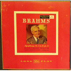 Johannes Brahms / Boston Symphony Orchestra / Serge Koussevitzky Symphony No. 3 In F, Op. 90 Vinyl LP USED