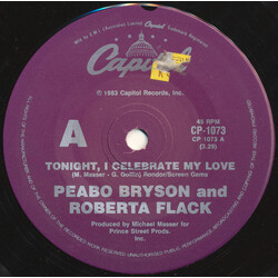 Peabo Bryson / Roberta Flack Tonight I Celebrate My Love USED VINYL 7INCH 45 RPM SINGLE