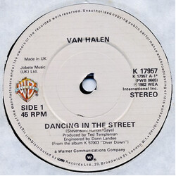 Van Halen Dancing In The Street USED VINYL 7INCH 45 RPM SINGLE