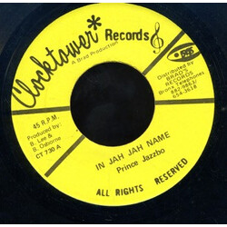 Prince Jazzbo In Jah Jah Name USED VINYL 7INCH 45 RPM