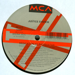 Justice System Dedication To Bambaataa VINYL 12" USED