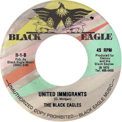 The Black Eagles United Immigrants USED VINYL 7INCH 45 RPM