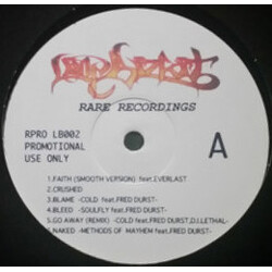 Limp Bizkit Rare Recordings Vinyl LP USED