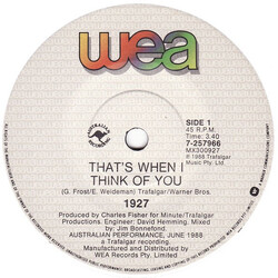 1927 That's When I Think Of You USED VINYL 7INCH 45 RPM SINGLE