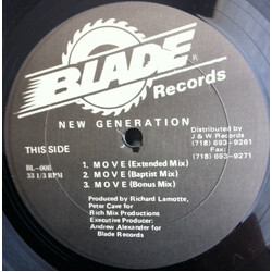 New Generation (21) Move USED VINYL 12INCH 33 S RPM