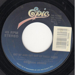 George Jones (2) Hell Stays Open (All Night Long) / Get Up And Get Out Of These Blues USED VINYL 7INCH 45 RPM