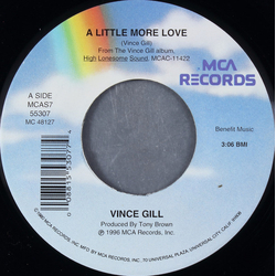Vince Gill A Little More Love Vinyl 7" USED