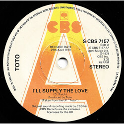 Toto I'll Supply The Love USED VINYL 7INCH 45 RPM PROMO