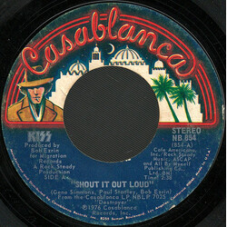 Kiss Shout It Out Loud USED VINYL 7INCH 45 RPM SINGLE STYRENE