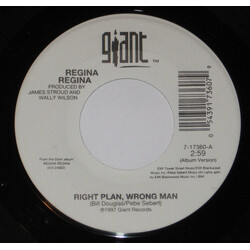 Regina Regina Right Plan, Wrong Man / Border Town Road USED VINYL 7INCH 45 RPM SINGLE