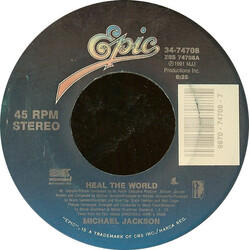 Michael Jackson Heal The World USED VINYL 7INCH 45 RPM