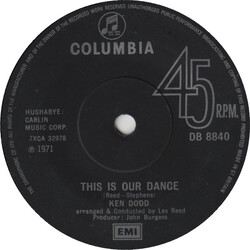 Ken Dodd This Is Our Dance Vinyl 7" USED