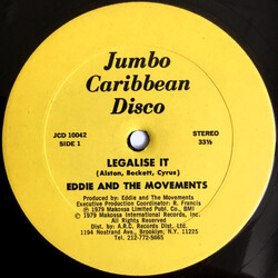 Eddie And The Movements Legalise It USED VINYL 12INCH